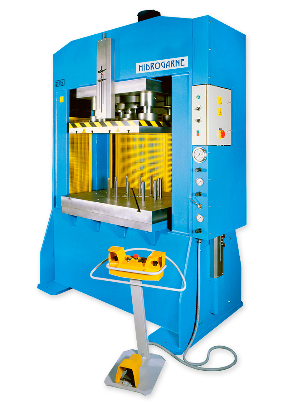 Special hydraulic press for deep-drawing works