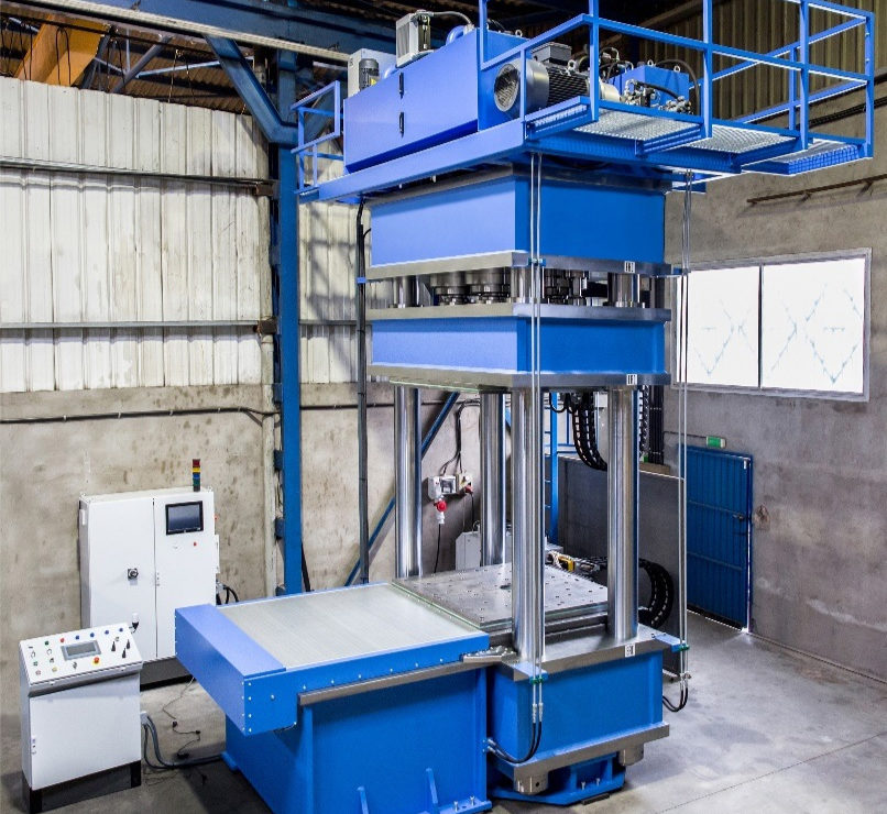 Fabricación personalizada de una prensa hidráulica de 4 columnas para vulcanizado de alto rendimiento